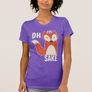 Funny Oh, voor Fox Sake Paars T-shirt