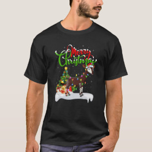 Funny Okapi Dierenvriend Xmas Lighting Okapi Chris T-shirt