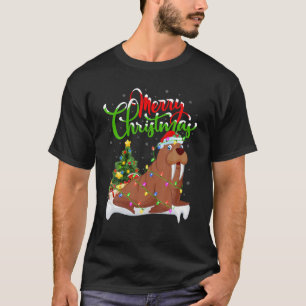 Funny Okapi Dierenvriend Xmas Lighting Okapi Chris T-shirt