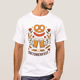 Funny Oktoberfest German Drinking Men Women Vintag T-shirt