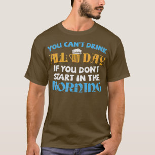 Funny Oktoberfest je Drink de hele dag Drink T-shirt