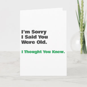 Funny Old Age Birthday Card Kaart