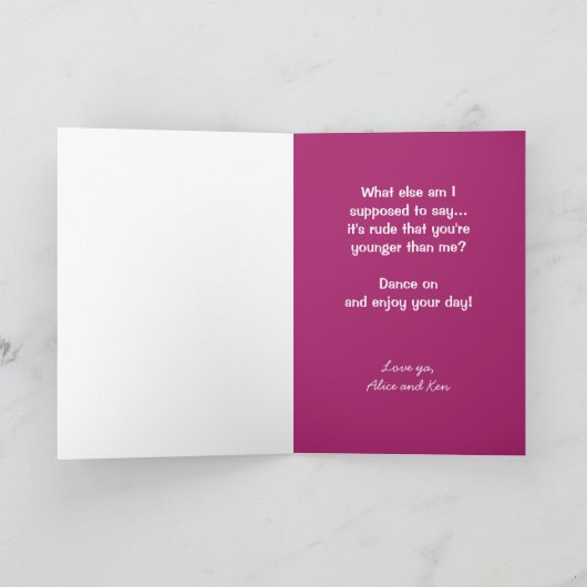 Funny Old Age Birthday Kaart (Binnen)