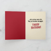 Funny  Old Cowboys Birthday Kaart (Binnen)