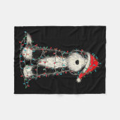 Funny Old English Sheepdog Christmas Graphics Dog Fleece Deken (Voorkant (Horizontaal))