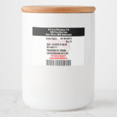 Funny Old Farts Party Prescription RX Bottle Label Voedselcontainer Etiket (Voorkant)