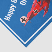 Funny "Old Fokker" Triplane Birthday Tissuepapier (Detail)