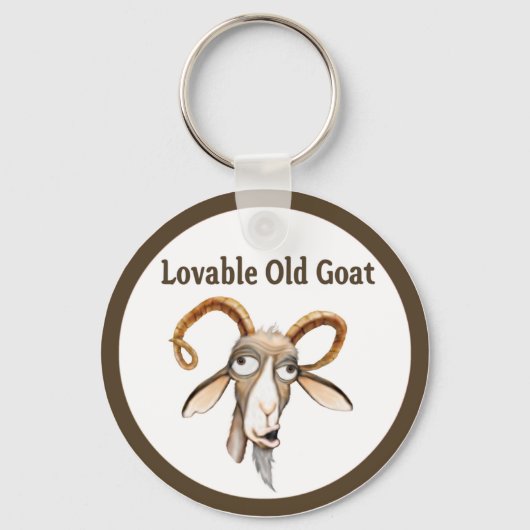 Funny Old Goat Sleutelhanger (Voorkant)