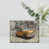 Funny old Gold car Briefkaart (Staand voorkant)