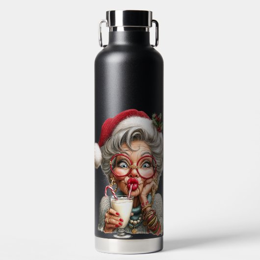 FUNNY OLD LADY ALL READY FOR THE HOLIDAYS WATERFLES (Voorkant)