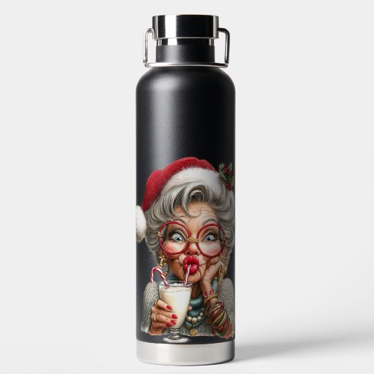 FUNNY OLD LADY ALL READY FOR THE HOLIDAYS WATERFLES (Achterkant)