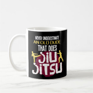 Funny Old Man Jiu Jitsu Coffee Mok Martial Art