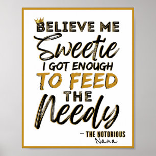Funny Old School 90's Hip Hop Birthday/Baby shower Poster