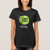 Funny Old Veggie Cabbage Pun Dark BG T-shirt (Voorkant)