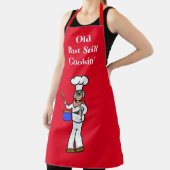 Funny Old Vrouw Grey Hair Chef Schort (Insitu)