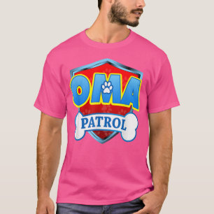 Funny Oma Patrol Dog Mam, pap voor mannen vrouwen T-shirt