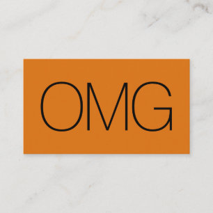 Funny OMG Young Adult Bold Oranje Visitekaartje