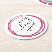 Funny on Cloud Wine Round Paper Onderzetter (Gebogen)