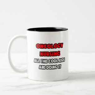 Funny Oncology Verpleegkundige Shirten en geschenk Tweekleurige Koffiemok