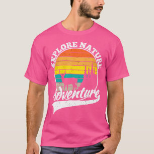 Funny Onderzoek Natuur Adventure Retro Forest Hiki T-shirt