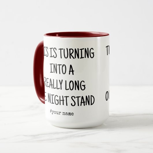 Funny One Night Stand Jubileum voor hem Koffie Mok (Voorkant links)