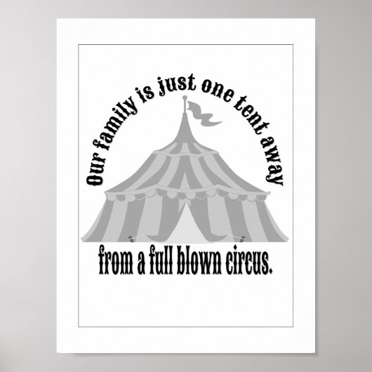 Funny One tent weg Circus Poster (Voorkant)