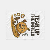 Funny Onion Rings Baseball Base Infield Glove Soft Fleece Deken (Voorkant (Horizontaal))