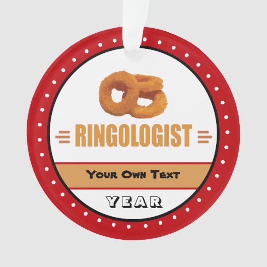 Funny Onion Rings Lover's Ornament (voorkant)