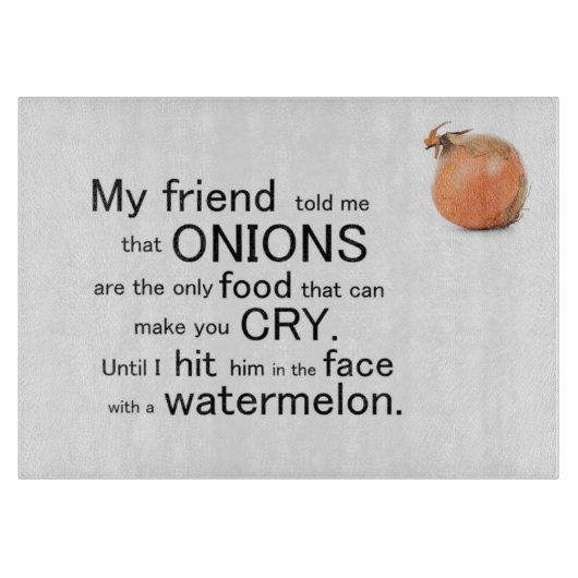 Funny Onions maken dat je de krommende kikkerkkame Snijplank (Voorkant)