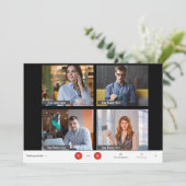 Funny Online Zoom Meeting Kerstfeestdag KAART (Staand voorkant)