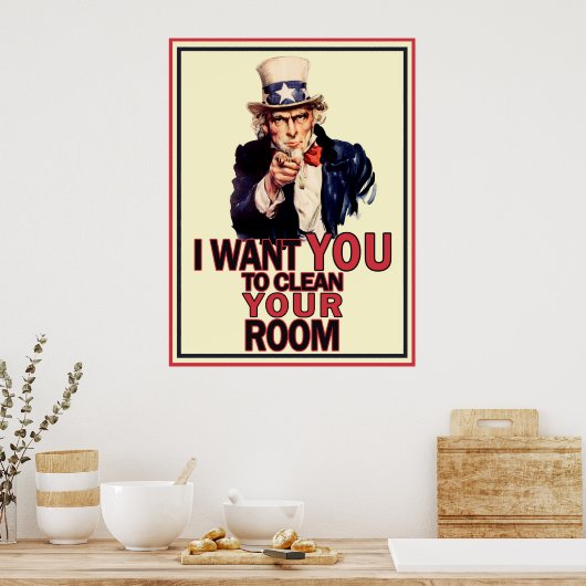Funny oom Sam Poster (Keuken)