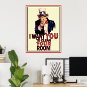 Funny oom Sam Poster (Thuiskantoor)