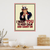 Funny oom Sam Poster (Keuken)