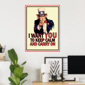 Funny oom Sam Poster (Thuiskantoor)