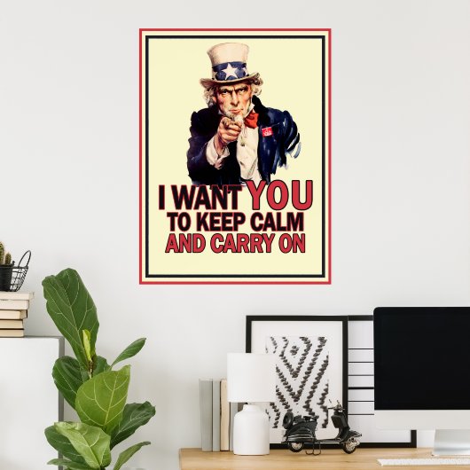 Funny oom Sam Poster (Thuiskantoor)