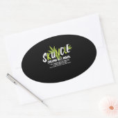 Funny oom Weed Smoker Skuncle Oom Lover Gift Ovale Sticker (Envelop)