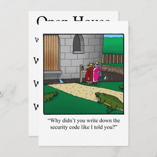 Funny Open House/New Home Invitations (Devant / Derrière)