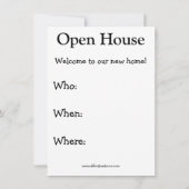 Funny Open House/New Home Uitnodigingen (Achterkant)