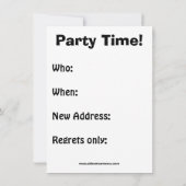 Funny Open House Party-uitnodigingen Kaart (Achterkant)