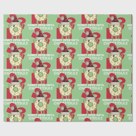 Funny Open niet tot Kerstmis Donut Cadeaupapier (Vlak)