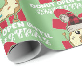 Funny Open niet tot Kerstmis Donut Cadeaupapier (Rol Hoek)