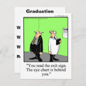 Funny Ophthalmology School Afstuderen Kaart (Voorkant / Achterkant)