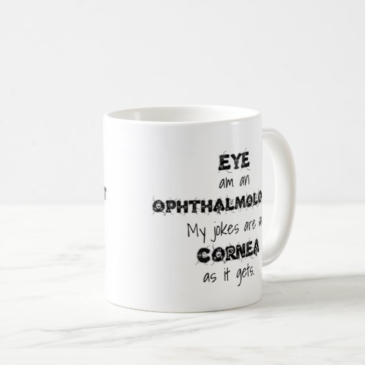 Funny ophthalmoloog Pun mok (Voorkant rechts)