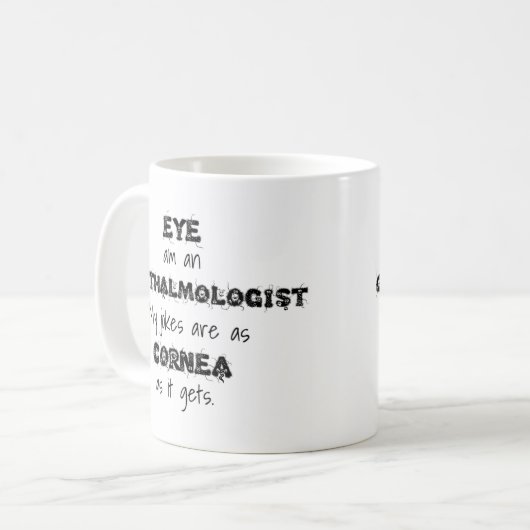 Funny ophthalmoloog Pun mok (Voorkant links)