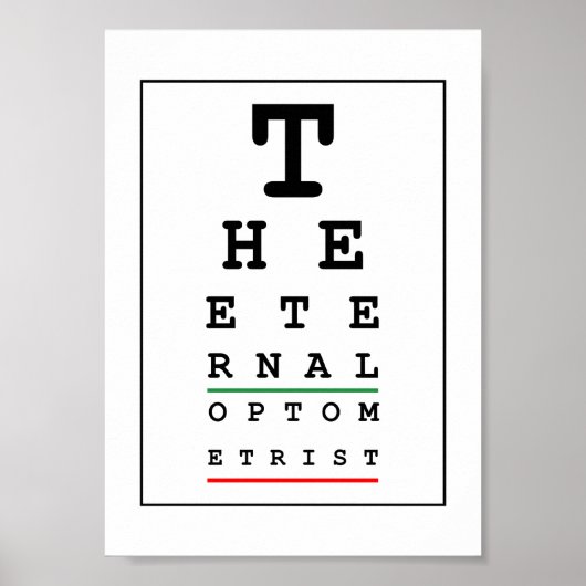 Funny Optician Poster (Voorkant)