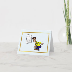Funny Optométrie Carte de voeux de jour avec plan