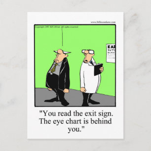 Funny Optometrist Cartoon Briefkaart