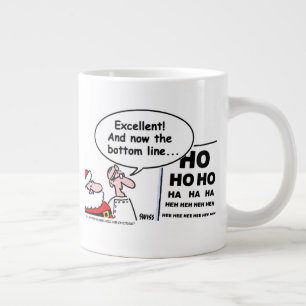 Funny Optometrist Kerstkerstkerstman Cartoon Extra Grote Beker