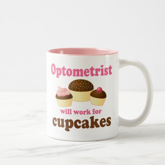 Funny Optometrist Tweekleurige Koffiemok (Rechts)