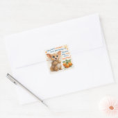 Funny Orange Dad Joke Vierkante Sticker (Envelop)